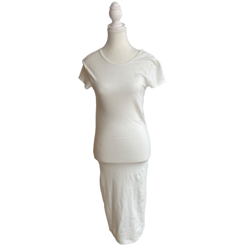 Calvin Klein Jeans T-Shirt Midi Dress White